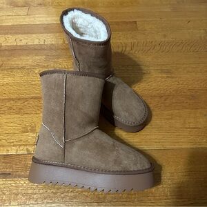 Brown Platform Boots